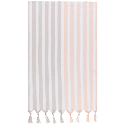 Dove Gray Stripe Towel