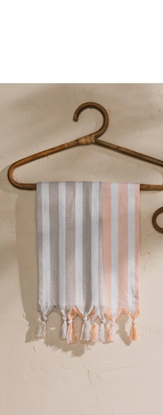 Dove Gray Stripe Towel