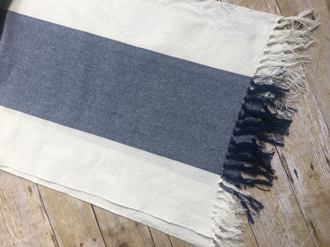 Navy Stripe Table Runner